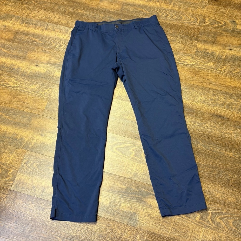 Under Armour The Showdown Pants Men 38x32 Blue Straight Performance Golf Outdoor